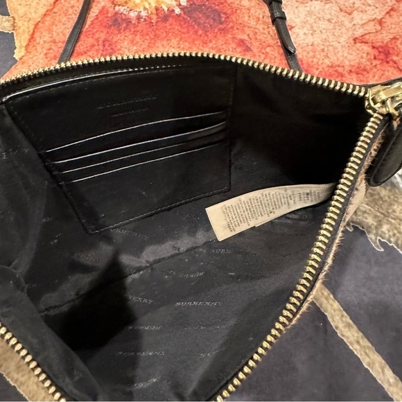 Burberry house check crossbody bag clutch with leopard calf hair trim in VGUC - Picture 7 of 16